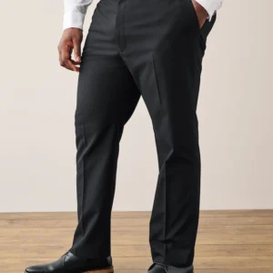 Black Regular Fit Tuxedo Suit Trousers